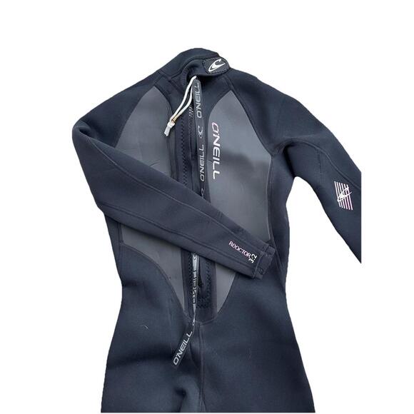 O'Neill Womens Full Wetsuit Size 6 Reactor 3:2 Black Pink Long Sleeve EUC - Picture 3 of 9